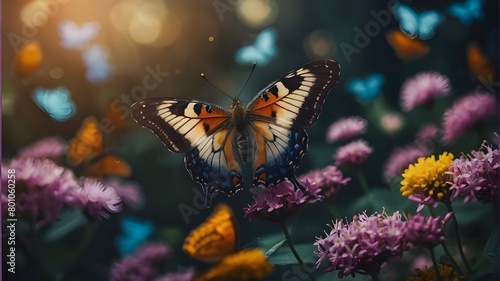 butterfly-filled background