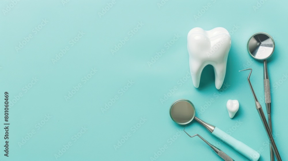 healthy dental equipment for dental care with text empty space healthy dental equipment for dental care with text empty space