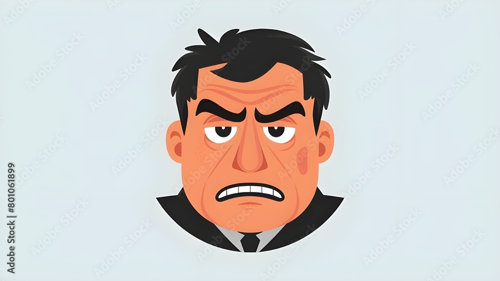 illustration of a unhappy man illustration of a unhappy man