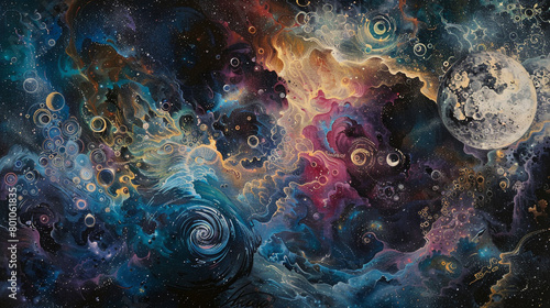 Celestial melodies woven into the fabric of existence, resonating with the timeless rhythms of cosmic creation. © Hamza