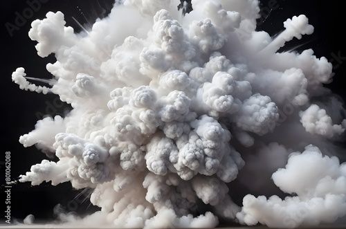 explosion of white smoke