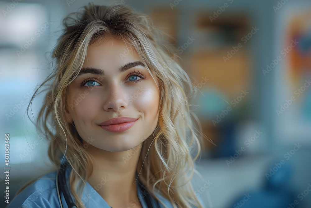 Woman Doctor Smiling in Medical Office Woman Doctor Smiling in Medical Office