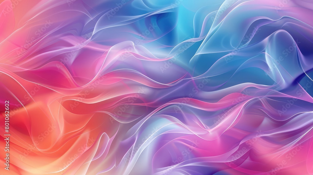 Abstract Background, Colorful Wavy Fluid Shapes, Beautiful Interweaving, Digital Background with Flowing Liquid for Business, Banner, Cover, Illustration for Your Creative Design