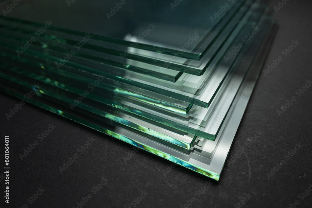 Glass factories produce glass used in buildings and homes. There are many different thicknesses and sizes Glass factories produce glass used in buildings and homes. There are many different thicknesses and sizes