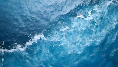 Aerial View of Ocean Waves. Generative AI © SolaruS