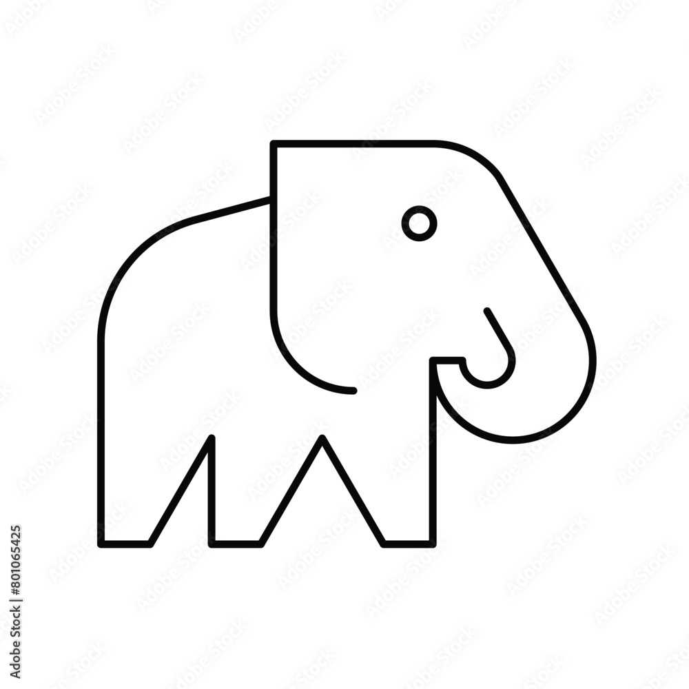 Obraz premium Elephant logo. Icon design. Template elements