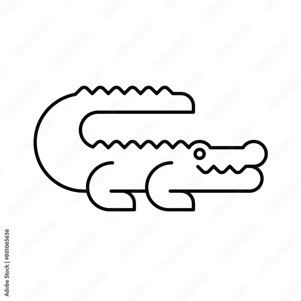 Crocodile logo. Icon design. Template elements Crocodile logo. Icon design. Template elements
