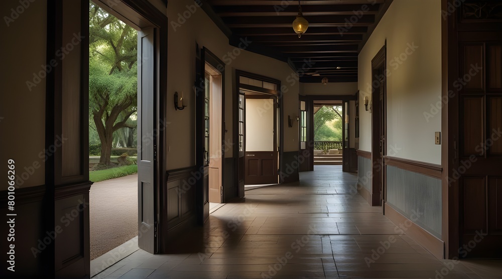 Tranquil Path Through Doors to Historical Eras.generative.ai Tranquil Path Through Doors to Historical Eras.generative.ai