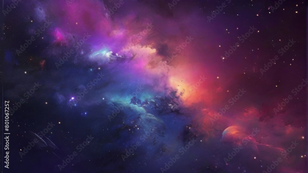 Fototapeta premium space galaxy in space background pink purple colors