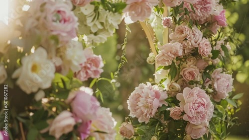 Wallpaper Mural Wedding decoration with peonies, floral decor and event celebration, peony flowers and wedding ceremony in the garden, English country style idea Torontodigital.ca