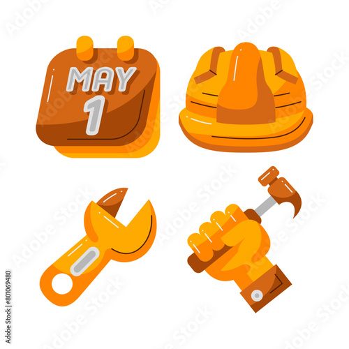 Labor Day Element Vector Illustration (ID: 801069480)