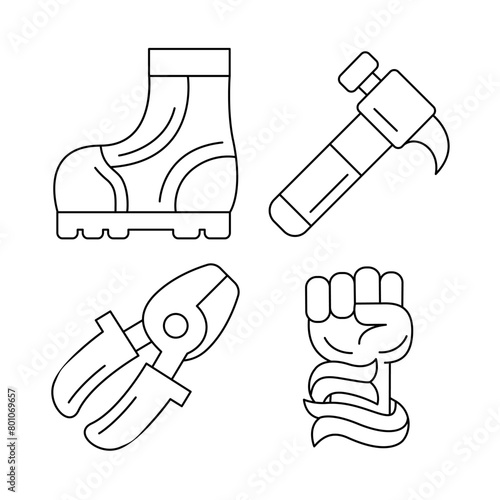 Labor Day Element Vector Illustration (ID: 801069657)