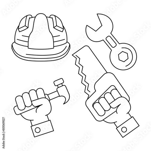 Labor Day Element Vector Illustration (ID: 801069827)