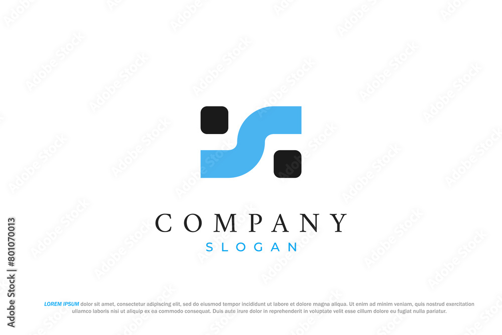 Fototapeta premium letter s business modern logo