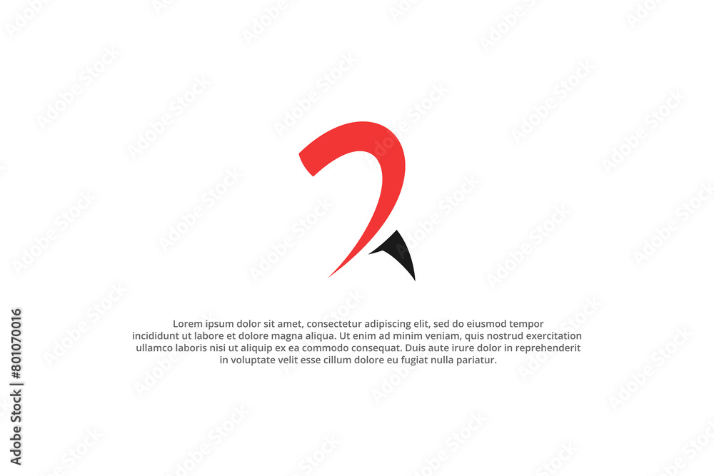 letter r slash abstract modern logo letter r slash abstract modern logo