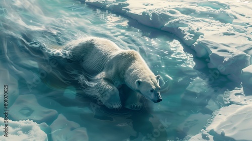 polar bear in water © Atif
