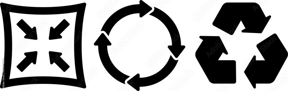 Reduce Reuse Recycle text. Recycling arrows. Reduce Reuse Recycle text. Recycling arrows.