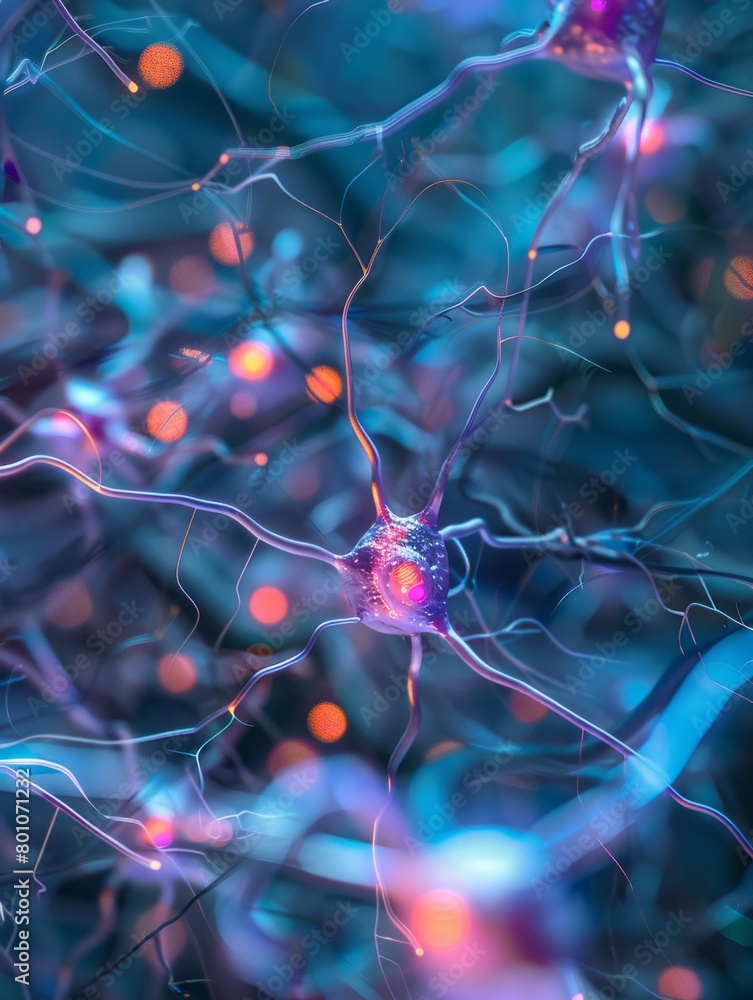network of nerve cells. network of nerve cells.