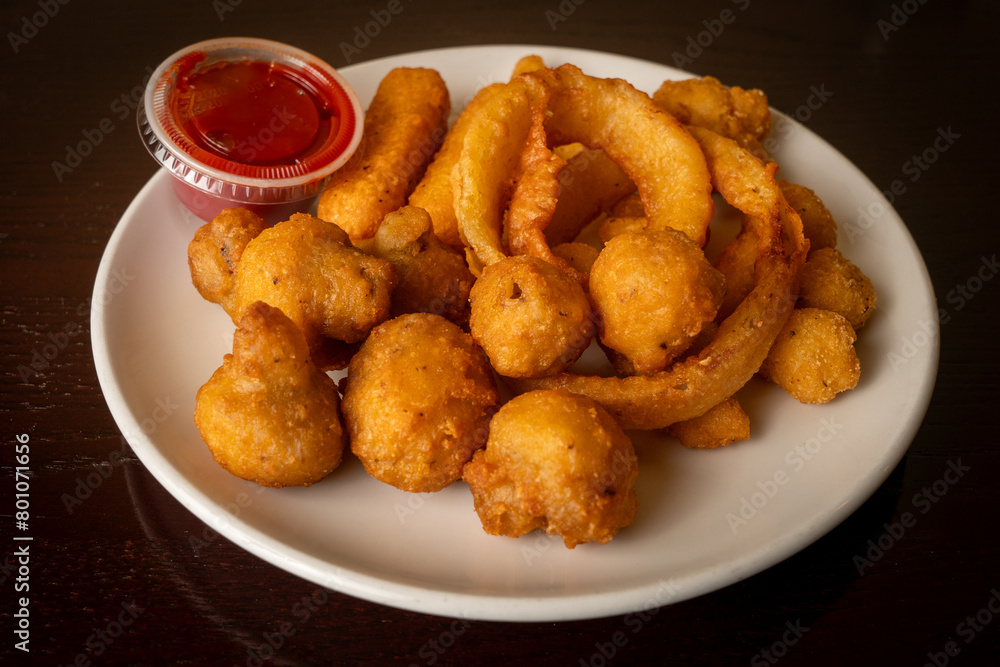 Deep fried sampler platter