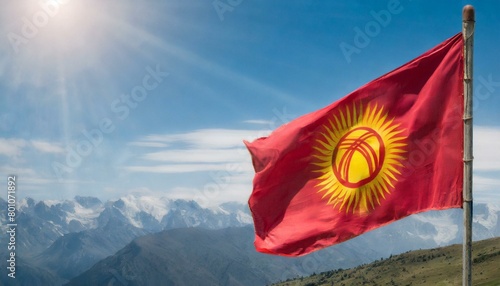 The Flag of Kyrgyzstan