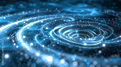 Bright, pulsating concentric rings of light expanding and contracting like ripples in a cosmic pond.