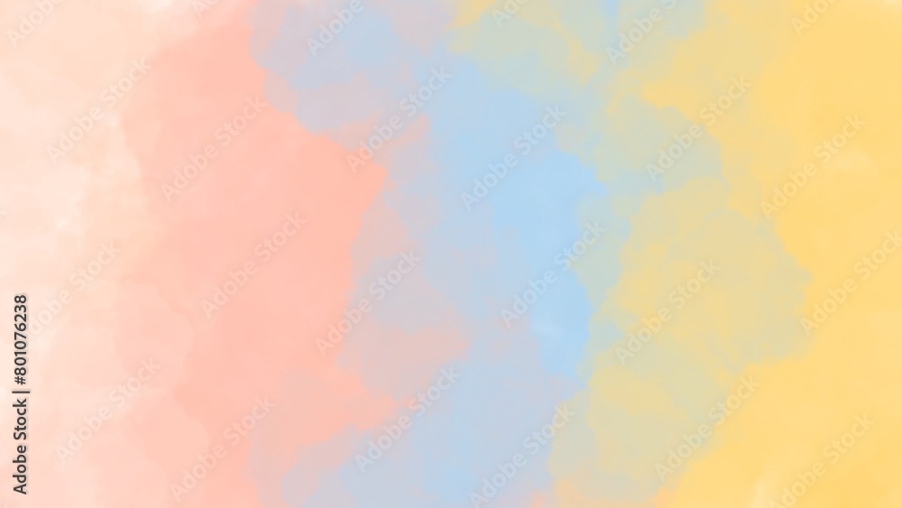 watercolor abstract background using pink, blue, yellow color gradients. suitable for banners, templates, presentations, banners, greeting cards, large spaces, banners.
