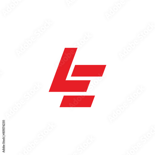 letter le stripes motion colorful logo vector