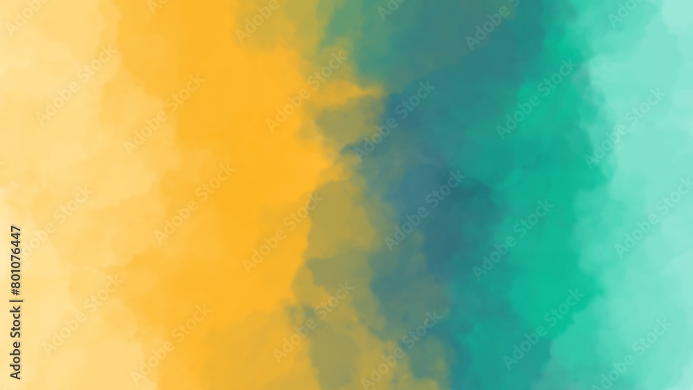 watercolor abstract background using green, yellow color gradients. suitable for banners, templates, presentations, banners, greeting cards, large spaces, banners.