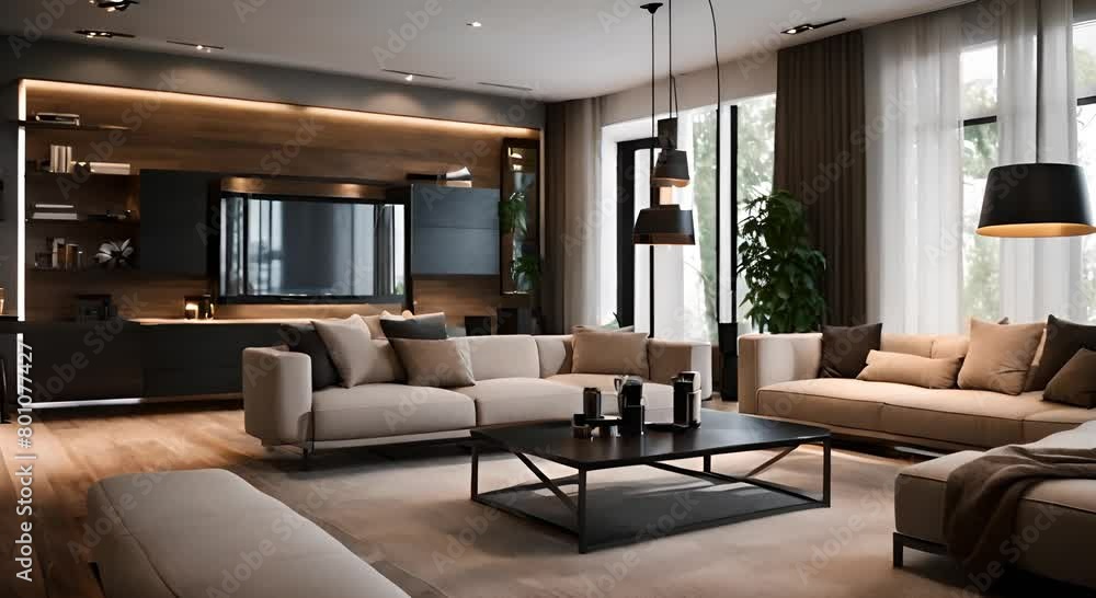 interior of modern guest room with a place to watch interior of modern guest room with a place to watch