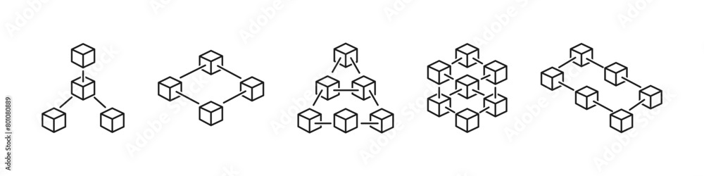 Blockchain logo. Cryptocurrency concept. Vector illustration Blockchain logo. Cryptocurrency concept. Vector illustration