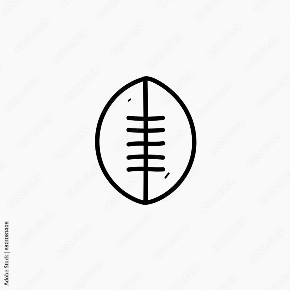 American football line icon design vector template American football line icon design vector template