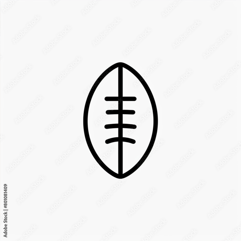 American football line icon design vector template American football line icon design vector template