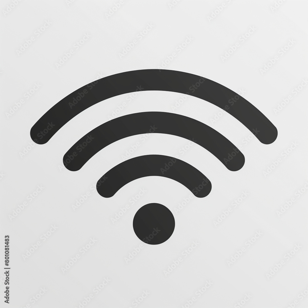 wifi line icon on white background wifi line icon on white background