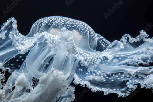 Undulating tentacles of a ghost jellyfish