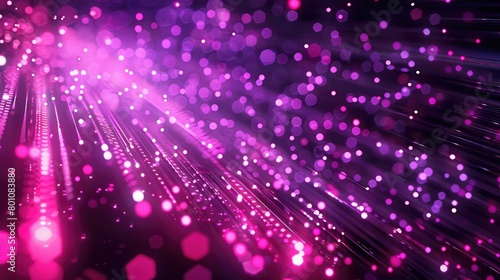 Big Data Analysis. Light Particle Motion. Glow Tech Abstract. Binary Number Wallpaper. Big Data Concept. Digital Particles. Tech Banner. Purple Binary Number Background. Pink Big Data Stream © Rukhsana studio