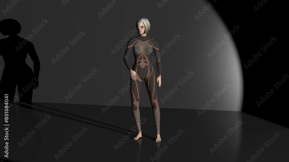 3d animation, girl dancing in a dress 3d animation, girl dancing in a dress