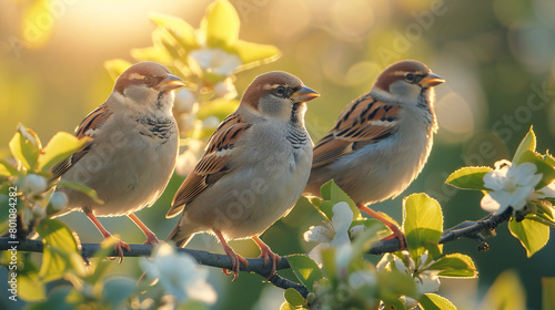 sparrow on a branch of autumn © Shamol