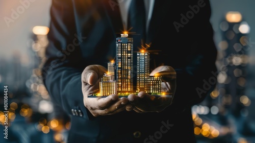 From luxury real estate to hightech startups, his investments reflected a blend of tradition and innovation Sharpen close up business hitech concept with blur background