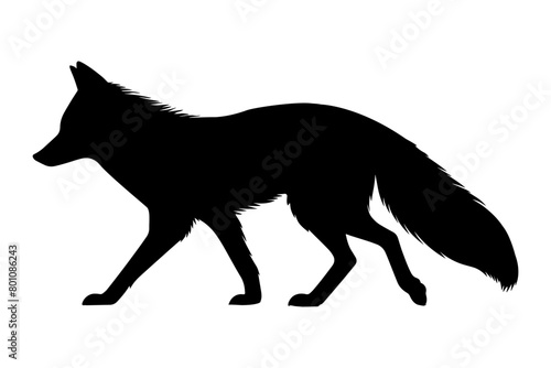 Fox silhouette icon symbol. Vector illustration