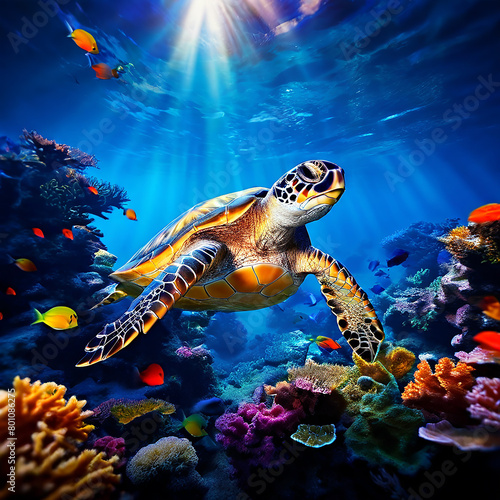 Beneath the Waves  Exploring the Underwater Realm of Sea Turtles