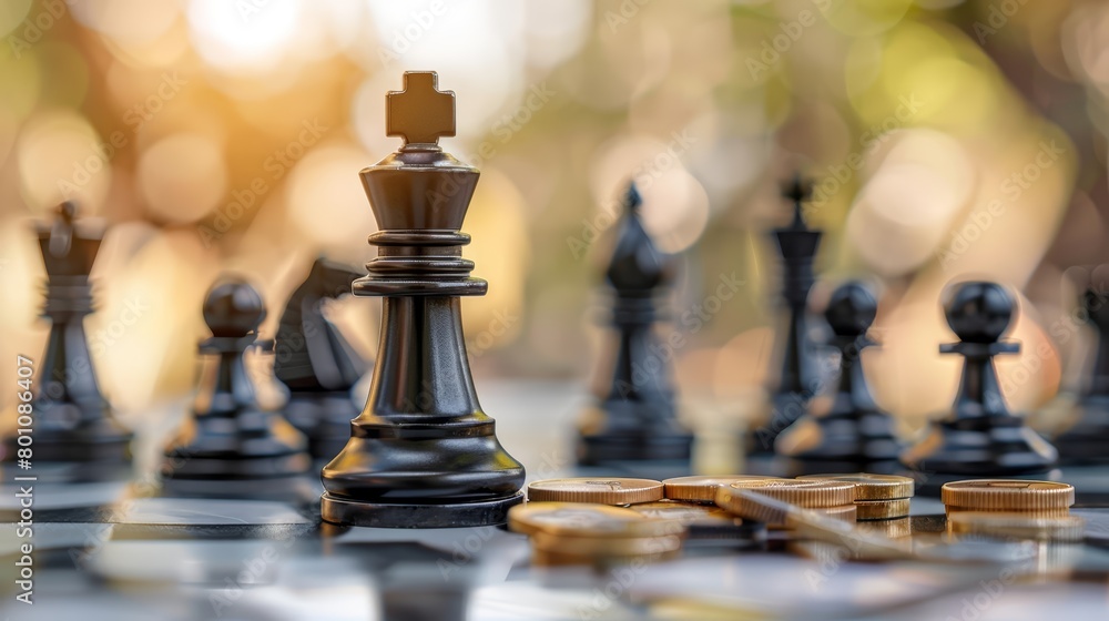 The tycoons approach to wealth management emphasized diversification and strategic risktaking Sharpen close up business hitech concept with blur background