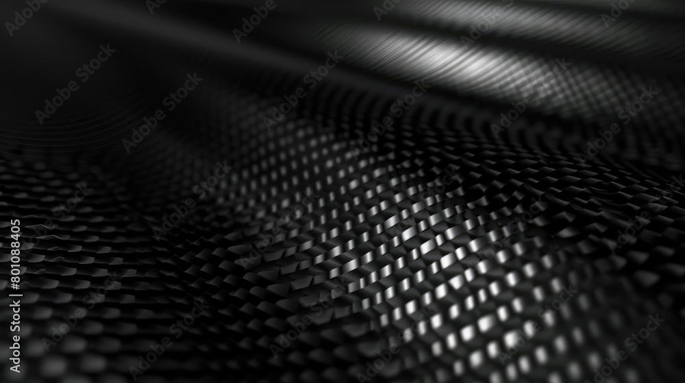black carbon fiber seamless background,Perforated sheet metal. Black metal texture Steel background.
