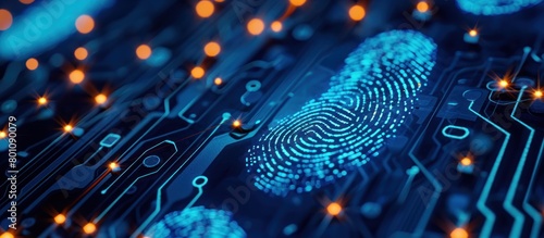 security concept with fingerprint