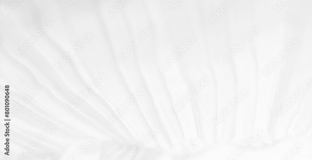 Obraz premium Soft white wrinkled fabric for graphic design or wallpaper