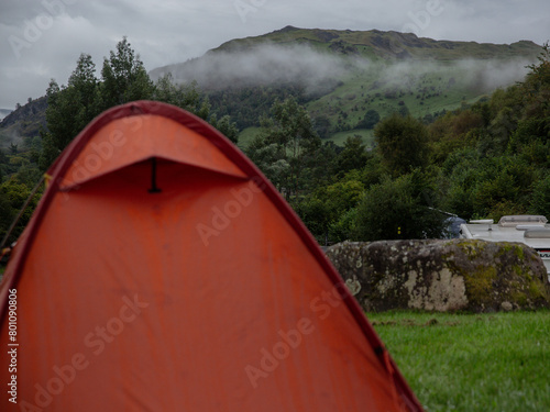 camping in the mountains