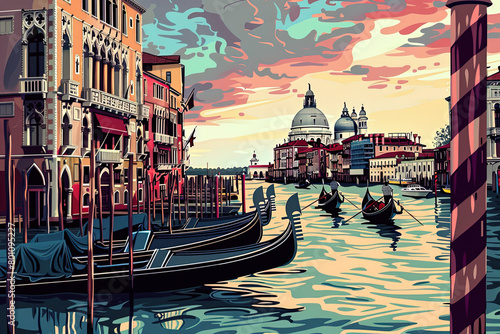 Venetian Charm - Ultra-Detailed Venice Illustration