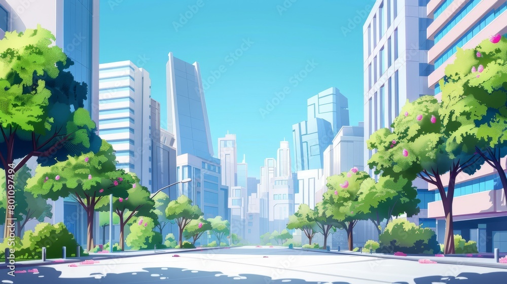 Anime-Style Cartoon Backdrop Collection