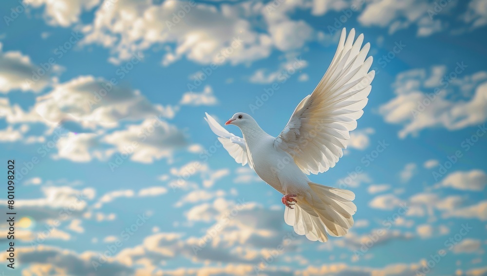 Obraz premium White dove in flight