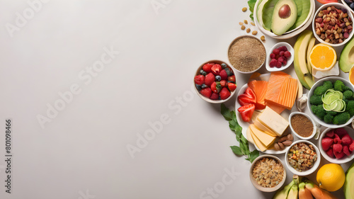 Food background healthy food concept or ingredients for cooking   AI generated image  ai.