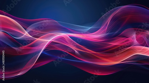 Elegant abstract vector wave line futuristic style background template ,Abstract multicolor wavy line of light, neon glowing lines, magic energy space light concept 